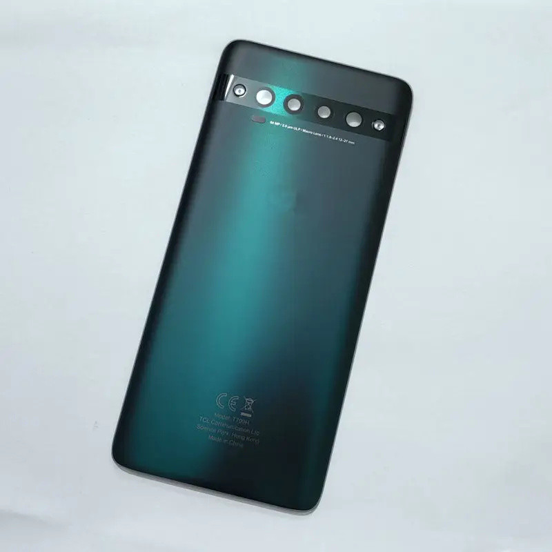 สําหรับ TCL 10 Pro T799 T799B T799H แบตเตอรี่แก้วฝาหลังด้านหลังแผงประตูกรณีอะไหล่ซ่อม