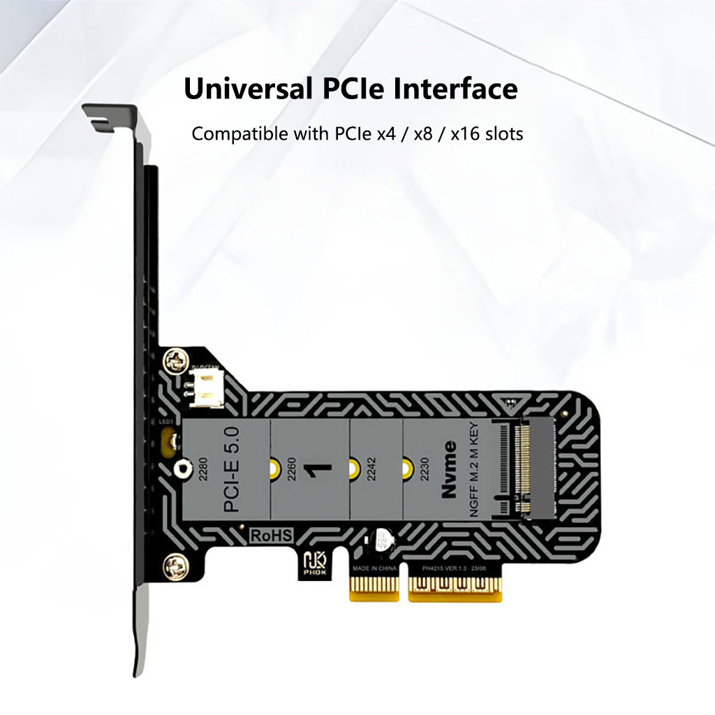 (PHDK) M.2NVME SSD ไปยัง PCIe X4 การ์ดขยายอะแดปเตอร์รองรับ PCIe 5.0-Half / Full Haffle