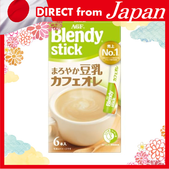 Direct from Japan AGF Blendy Stick Mellow Soy Milk Cafe au Lait 6pcs [Coffee Stick] [Soy] [Soy Milk