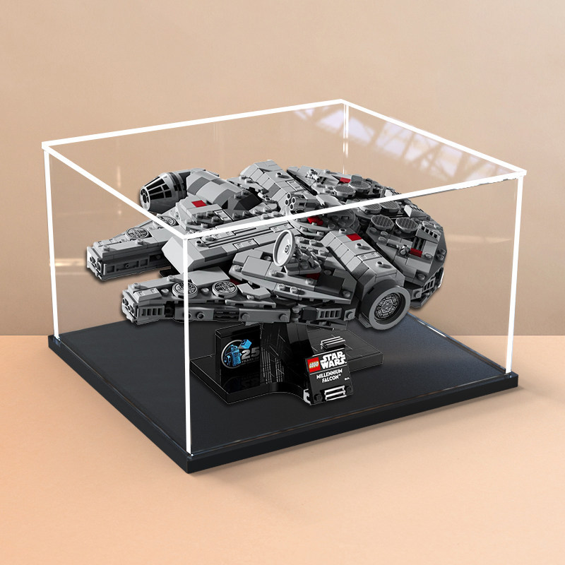 [กล่องแสดงโปร่งใส] กล่องเก็บของอะคริลิคโปร่งใสเหมาะสําหรับ Lego Star Wars Series 75375 Millennium Fa