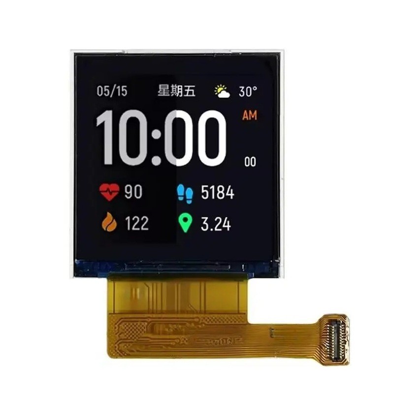 หน้าจอสี 5 ซม. TFT หน้าจอ LCD IPS มุมมองเต็มรูปแบบโมดูลจอแสดงผลมุม 240 * 240 หน้าจอสัมผัส
