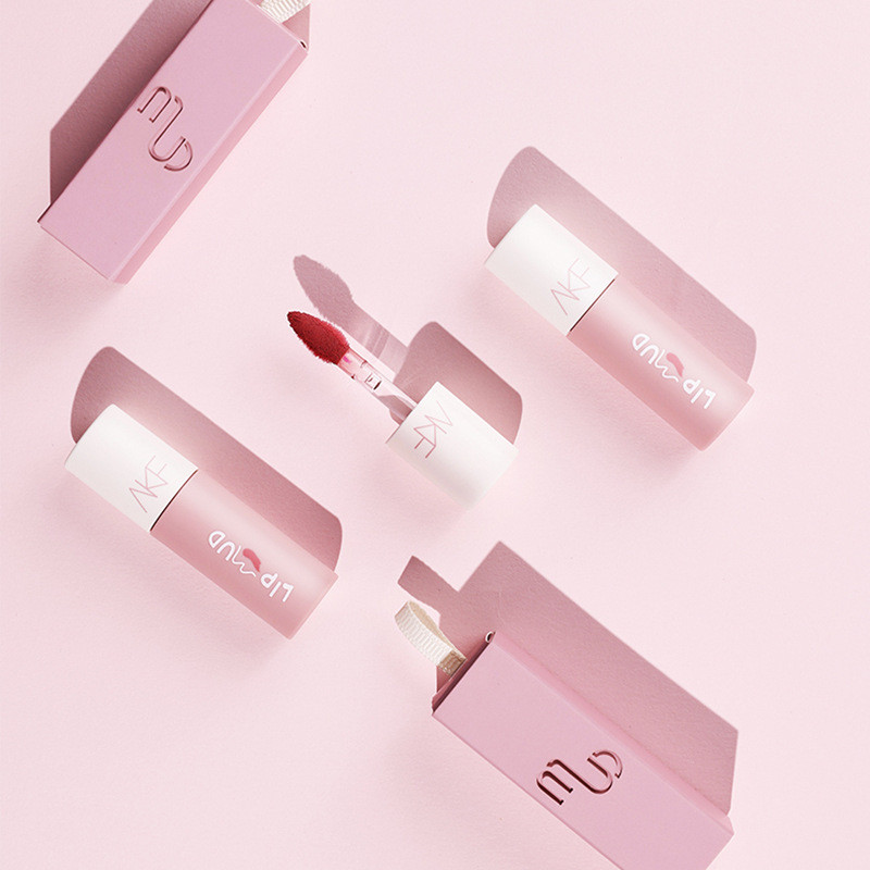 Akf ลิปสติกลิปสติก akf Lip Glaze ลิปสติกนักเรียนราคาถูก Niche ยี่ห้อลิปสติกลิปสติก Matte O9AA