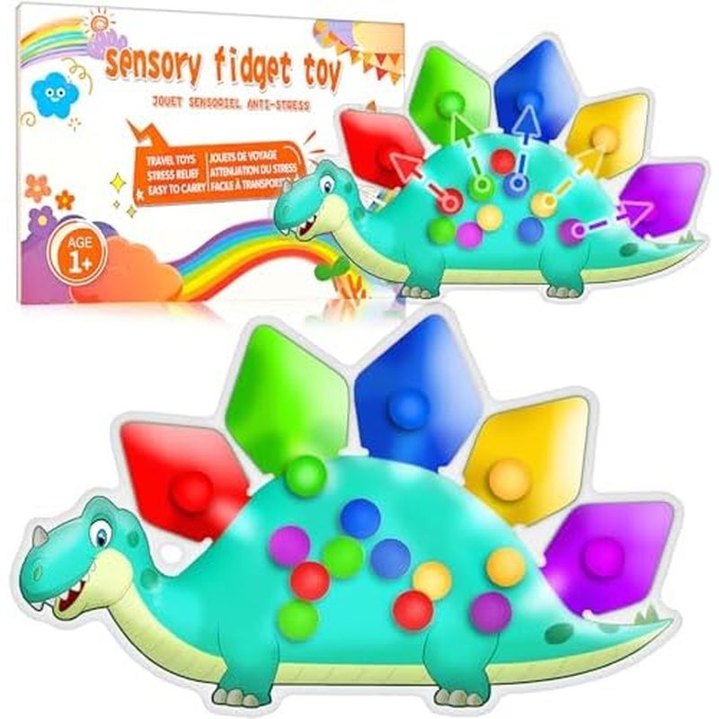 ไดโนเสาร์สี Sorting Sensory ของเล่น Roadtrip Travel Essenstial สําหรับเด็กวัยหัดเดิน Boys Dementia ของขวัญ Fine Motor ออทิสติก Fidget ห้องเรียนก่อนวัยเรียนกิจกรรมสําหรับเด็กวันวาเลนไทน์อีสเตอร์ Ba