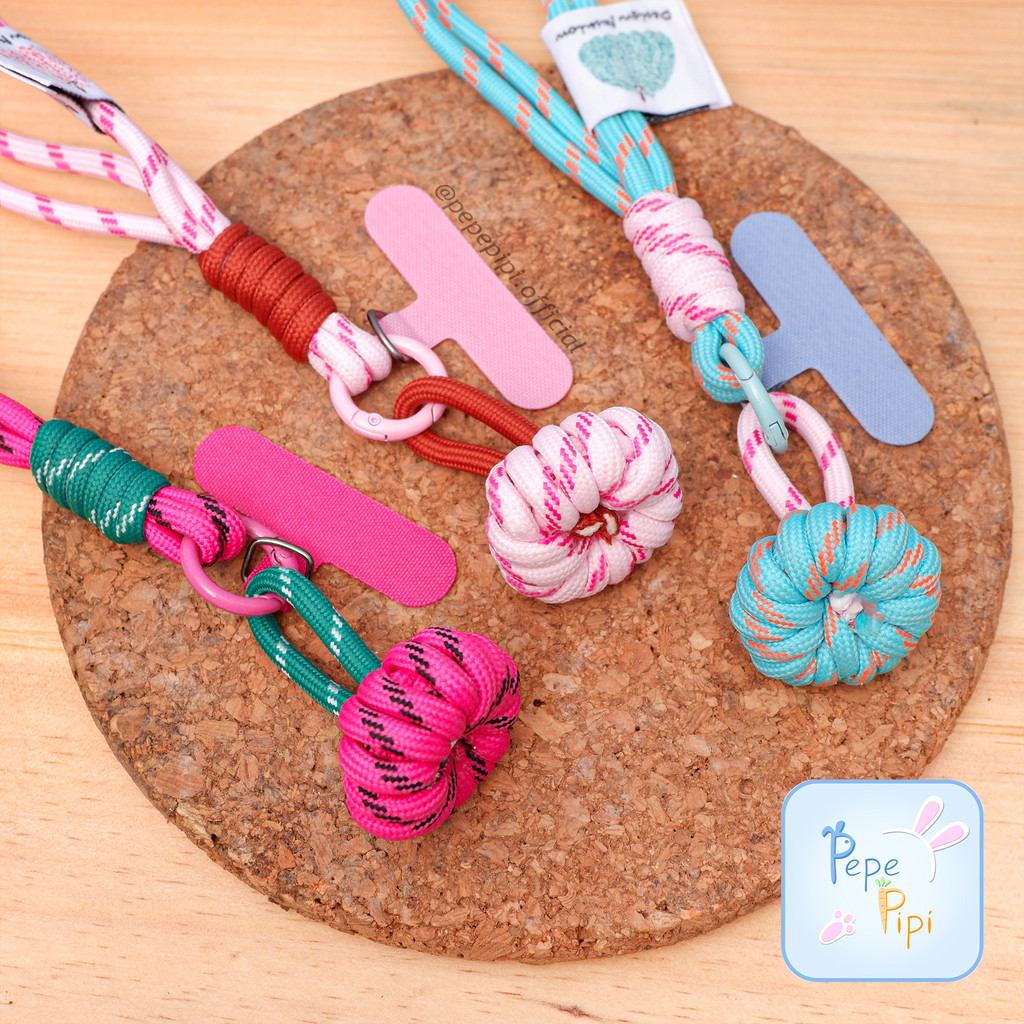 HP GANTUNGAN Pumpkin Mobile Phone Strap พวงกุญแจ MN-2229 Aesthetic Cell Strap
