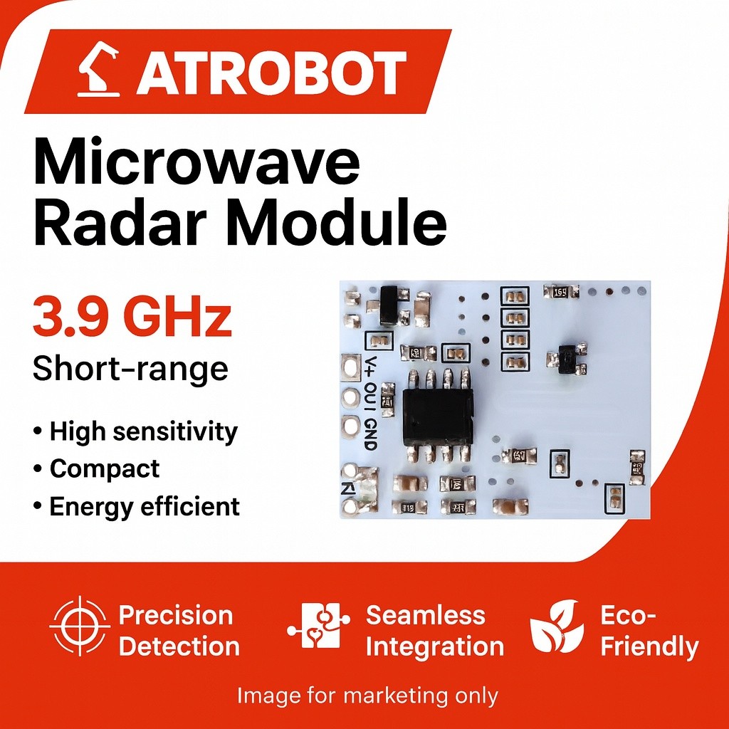 Microwave Radar Sensor Module 3.9 GHz ตรวจจับเคลื่อนไหว ประหยัดพลังงาน สำหรับหลอดไฟอัจฉริยะ
