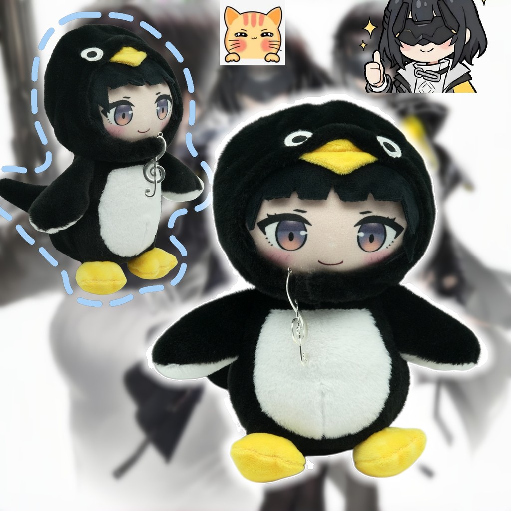 BCT น่ารัก Endmin ตุ๊กตาตุ๊กตา Kawaii สวมใส่เสื้อผ้าเพนกวินที่น่าสนใจ Endmin พร้อมสร้อยคอหมายเหตุเด็