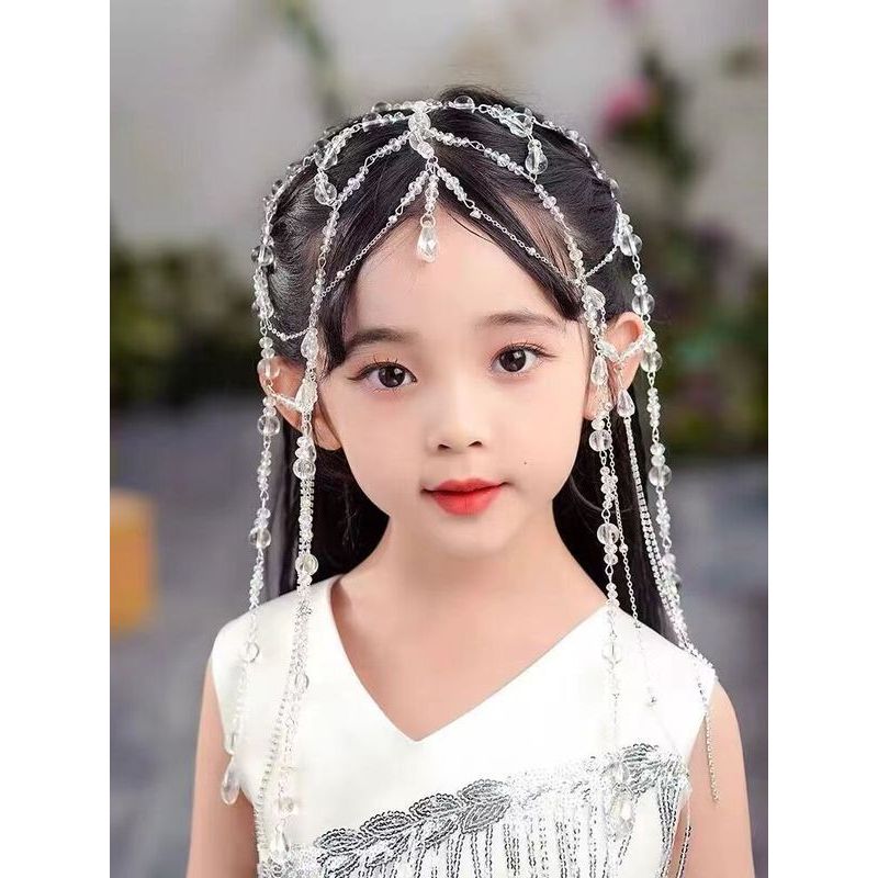 โซ่หน้าผากหน้าผากเครื่องประดับ Xiyao สไตล์เดียวกัน Headwear คริสตัลไหล Super Fairy All-Match ชาติพัน