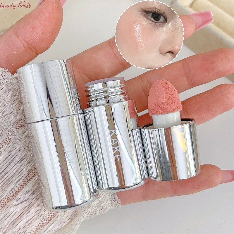 4-1Pc Liquid Blush - Velvet Matte Blush - Blush Stick Cream - Natural Lasting - Sponge Head Blush St