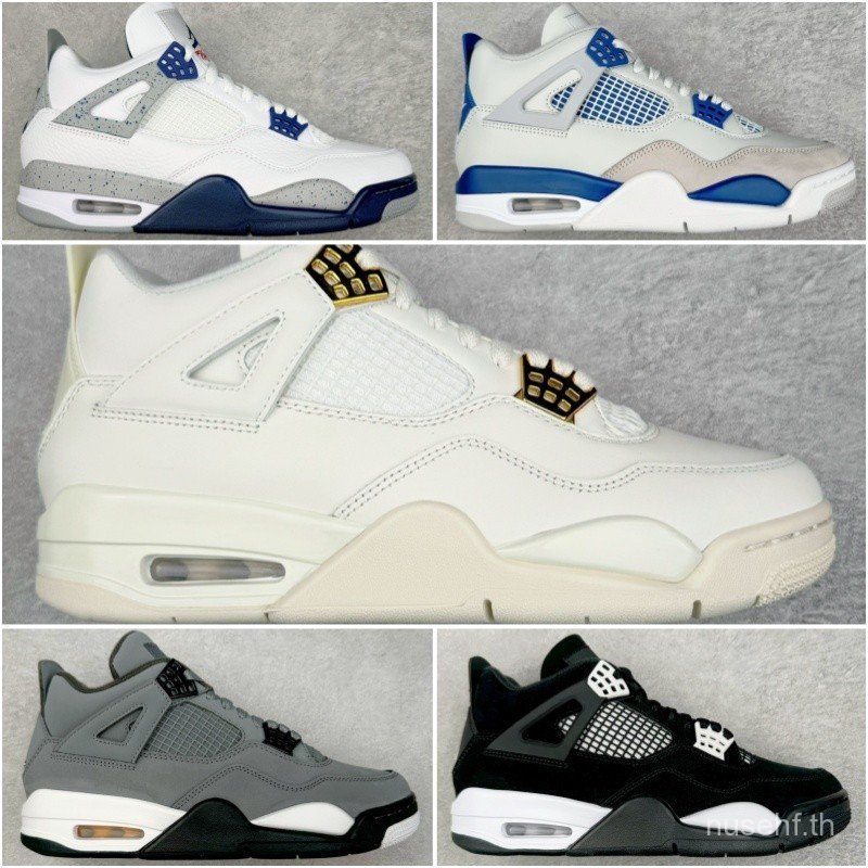 Xuut aj4 bred reimagined รองเท้าบาสเก็ตบอลย้อนยุคสีดําและสีแดง hj5029-001