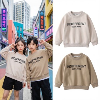 เสื้อยืดเด็ก แขนยาว แขนยาว พิมพ์ลายตัวอักษร สไตล์ลำลองทรงหลวม เหมาะสำหรับเด็กชายและเด็กหญิง Size：100-140cm 🍒LS5112 🍒