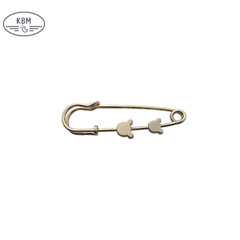 KBM Vintage Gold สี.Simple Star Bear เข็มกลัดทรงหกเหลี่ยม กันแสงสำหรับกางเกงยีนส์ - รูปที่ 4