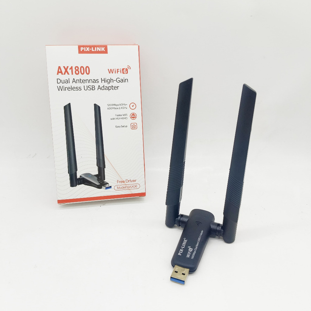 WIFI6 PIXLINK AX180 UAX06 DUAL BAND อะแดปเตอร์ Wifi6 Pixlink AX180 UAX06 Pixlink Wifi6 Adapto