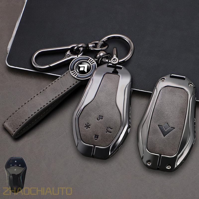 สังกะสีหนังกุญแจรถสําหรับ HYPTEC HT EV AION Hyptec GT, Remote Key ผู้ถือกุญแจรถ Fob Shell