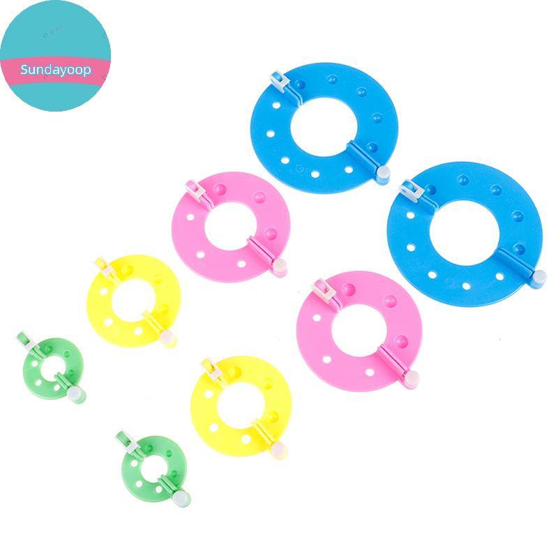 Sund 8PCS 4 ขนาด Fluff Ball Weaver PomPom Maker ถัก Loom Kit TH