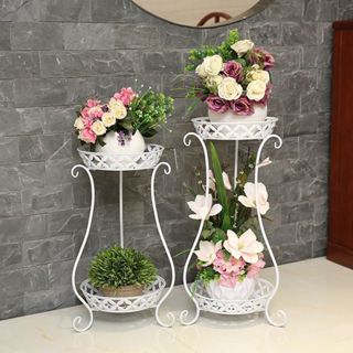 ขาตั้งกระถาง ชั้นวาต้นไม้ ชั้นวางต้น 2 ชั้นสูง  2 ข้อมูลจำเพ…