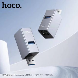 HOCO HB54 อะแดปเตอร์แปลง USB 3in1 ขยาย 3 ช่อง รองรับ USB 3.0 + USB 2.0 x 2 ความเร็วสูง 5Gbps ฮับเพิ่มช่อง hc5