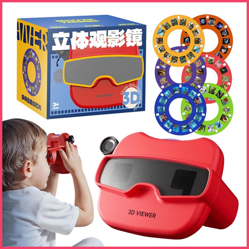 3D Viewer Interactive การเรียนรู้ของเล่น 6 ม้วน 3D ช่องมองภาพสําหรับเด็กอายุ 3 ชั้นอนุบาลก่อนวัยเรีย