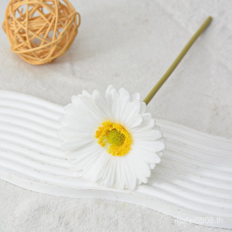 ช่อดอกไม้ปลอม เยอบีร่า ดอกทานตะวัน PU ก้านเดียว ประดิษฐ์ เดสก์ท็อป ตกแต่งบ้าน งานแต่งงาน หน้าแรก - รูปที่ 4