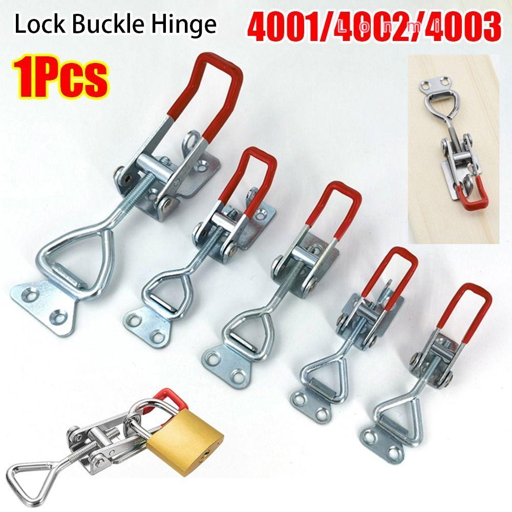 LONMI 1 ชิ้นล็อคหัวเข็มขัดบานพับ, Push Pull 4001/4002/4003 Toggle Latch Clamp, ทนทาน Quick Release ปรับกล่องเครื่องมือจับ Clasp สําหรับเชื่อมซ่อมเชื่อมต่อ