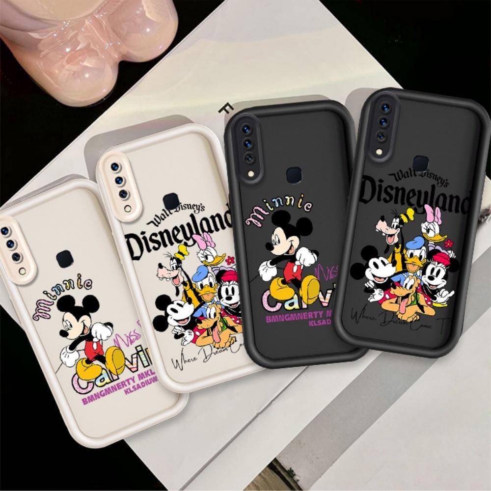 ปลอกคู่โทรศัพท์สําหรับ VIIVO Y17 Y15 Y12 Y12i Y11 2019 น่ารักการ์ตูนซิลิโคน Mickey กันกระแทกฝาครอบ T