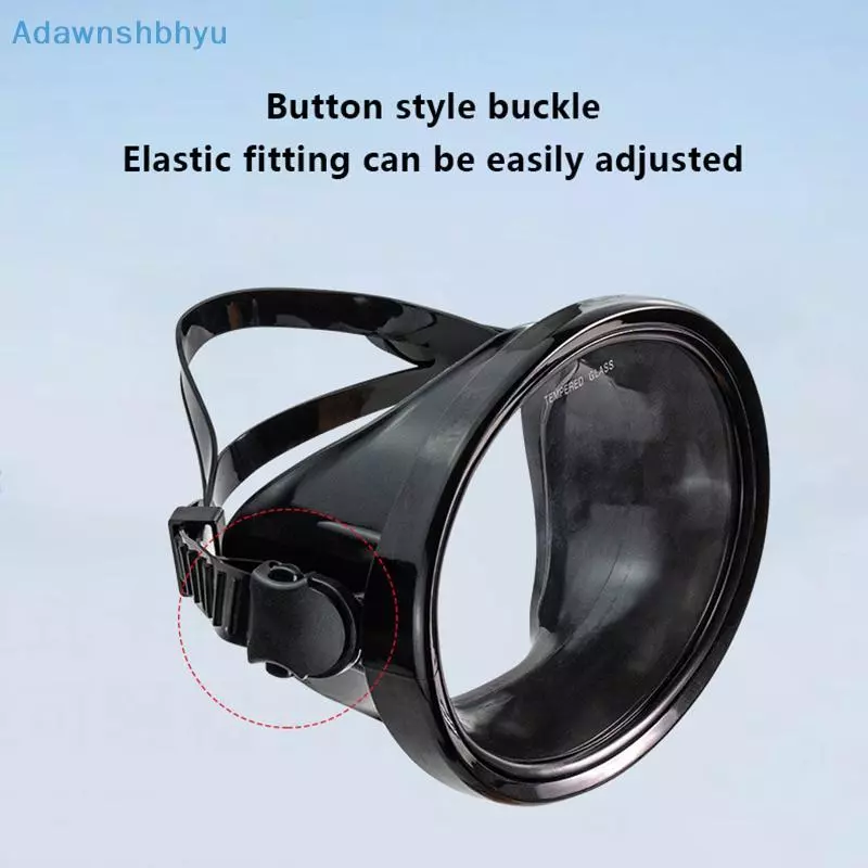 Adhyu Oval Snorkel หน้ากากดําน้ํา Spearfishing Mask Panoramic Wide View Goggles กระจกนิรภัยเลนส์แว่นตาดําน้ําสําหรับผู้ใหญ่ TH