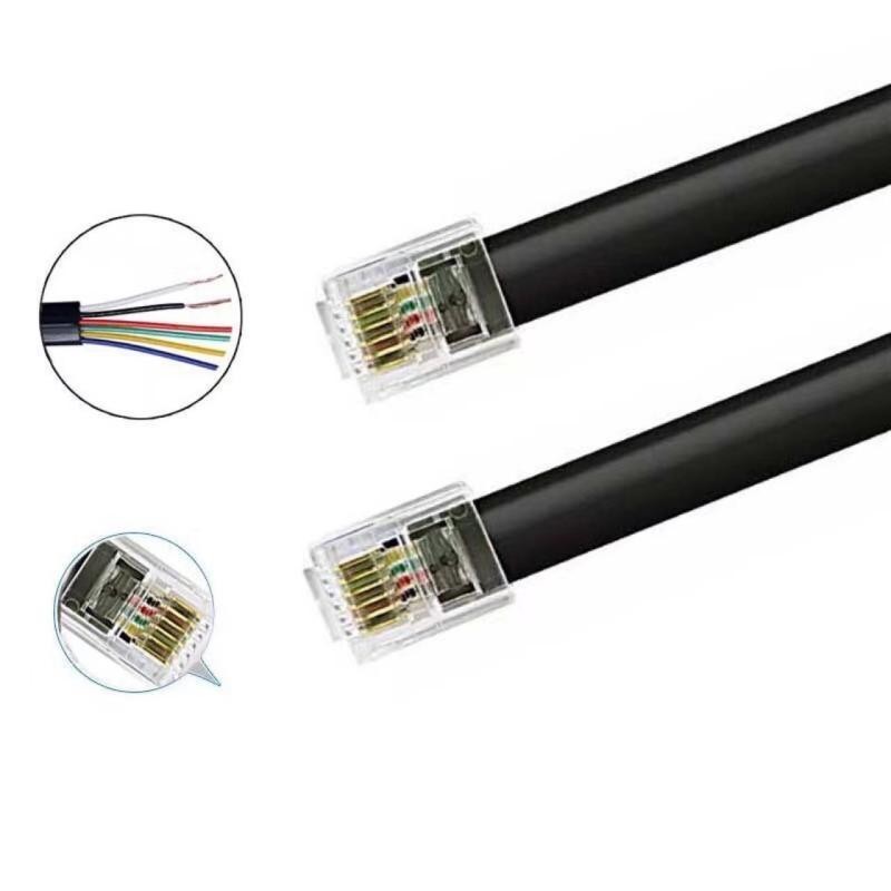 Six-Core Curve 6p6c Spring Wire Walkie-Talkie Alarm Connection Cable RJ12 Jumper