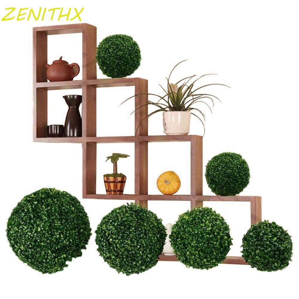 ZENITHX พืชบอลตกแต่งประดิษฐ์ตกแต่งบ้านกลางแจ้งงานแต่งงานทรงกลมสมจริงแขวนพืช