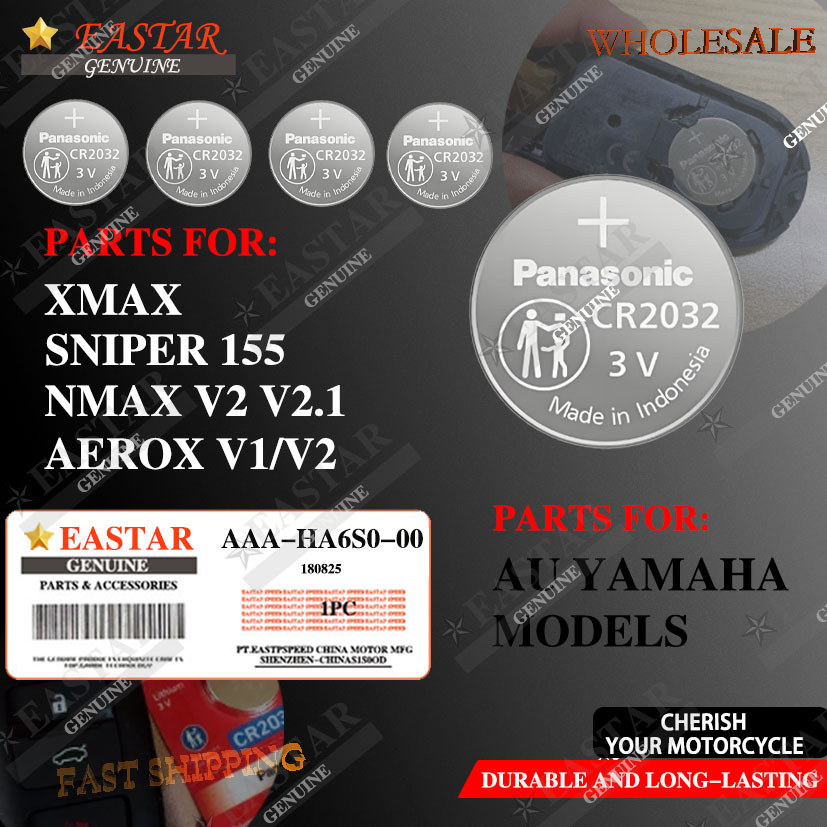Aaa-ha6s0-0-00 // cr2032 panasonic - รีโมทแบตเตอรี่ nvx nmax-eastarแท้