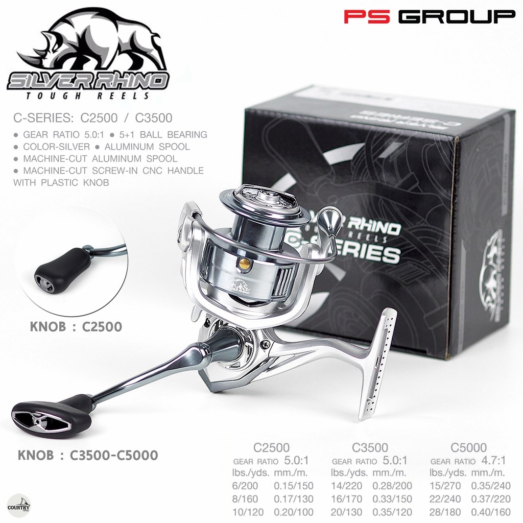 รอกตกปลา Silver Rhino C-Series (ซี-ซีรี่ย์) แขนเกลียวรุ่นใหม่ล่าสุด!! By. PS GROUP