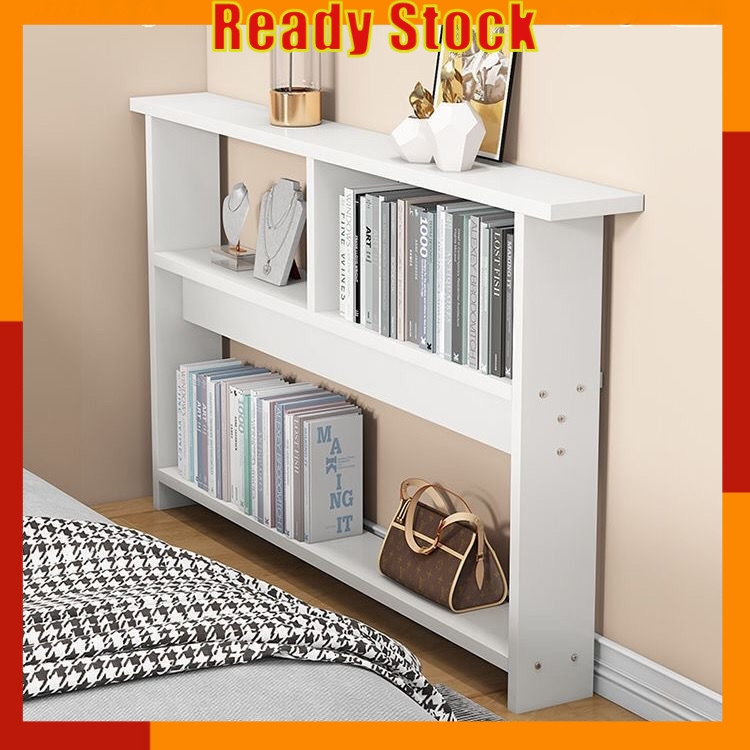 Bedside Table Side Cabinet Wooden Shelf Sofa Rear Shelf Bedroom Storage rack Long Side Table Meja si