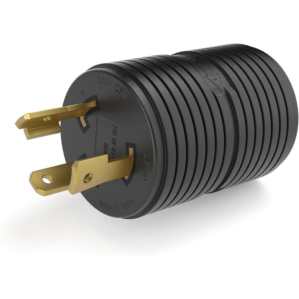 ปลั๊กอะแดปเตอร์เครื่องกําเนิดไฟฟ้า RVGUARD 3 PRONG ถึง 4 PRONG, NEMA L5-30P ถึง NEMA L14-30R อะแดปเต