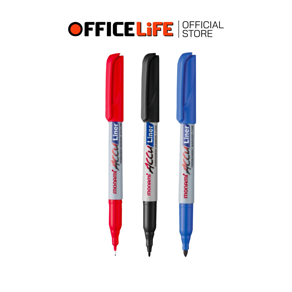 Monami (โมนามิ) ปากกามาร์คเกอร์ เขียน CD AccuLiner (แอ็คคูไลเนอร์) ขนาดหัว 0.5 0.7 1.0 mm. ( ด้าม )