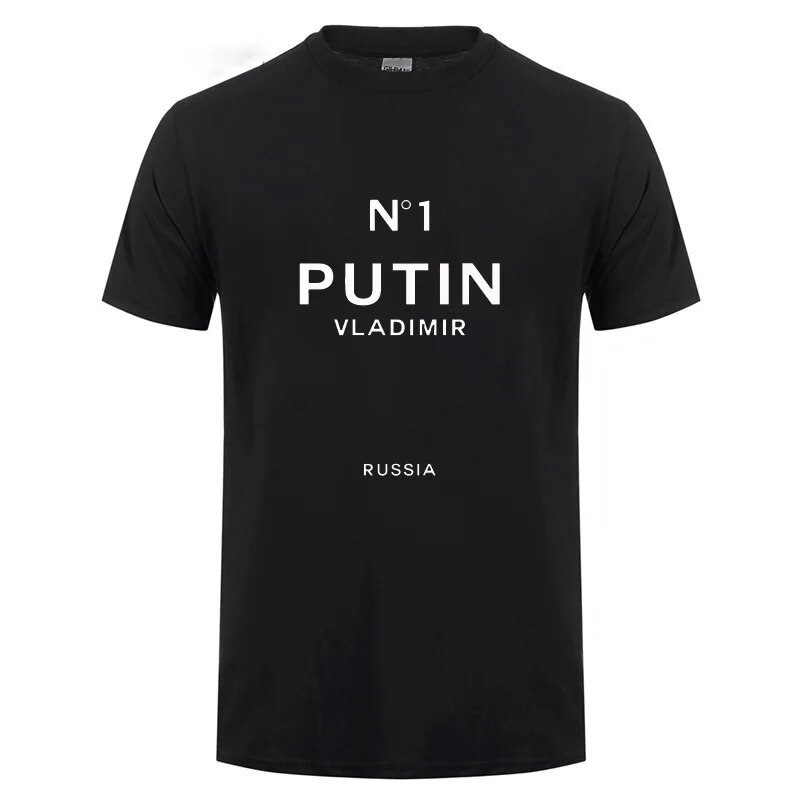 จัดส่ง 24 ชั่วโมง N1 Vladimir Putin Russia President T Shirt For Men Male Adult Round Collar Cotton 