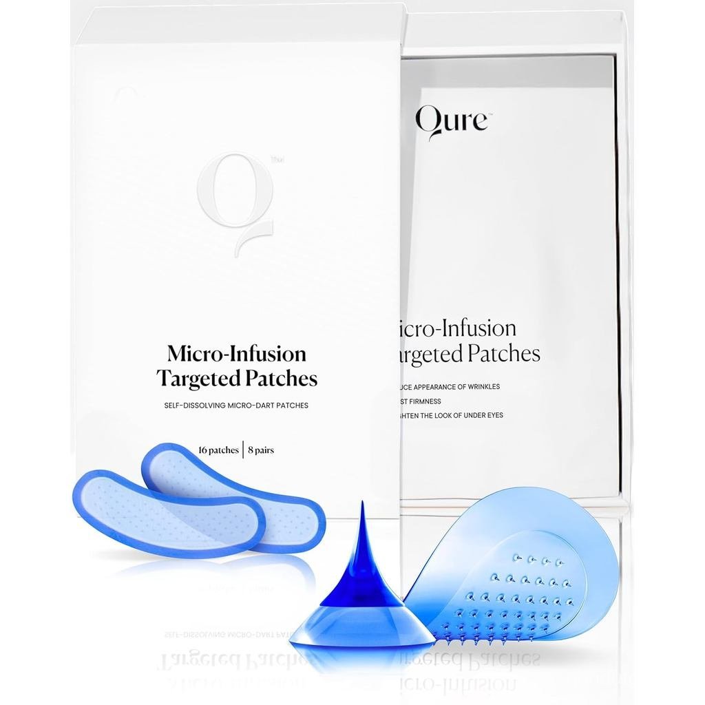 Qure Micro-Infusion Anti Wrinkle Patch สําหรับ Smile Line, Fown Line, Under Eye Bags, Puffies, Crows