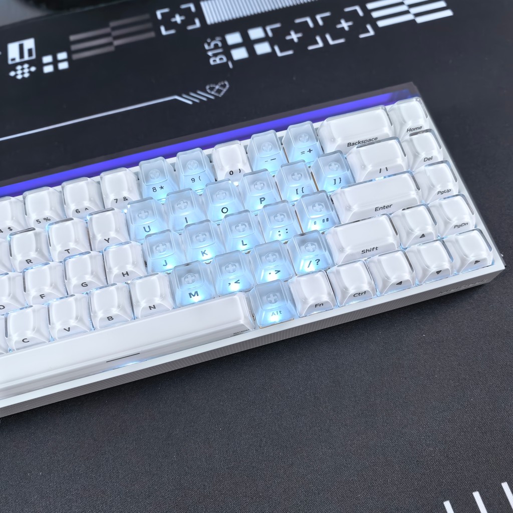 คีย์แคปใส คีย์แคป XVX Crystal Jelly 2.0 Fighting Fog ปุ่มกดหัวใจโปร่งใสเหมาะสําหรับ EV63 จาก Ace68 A