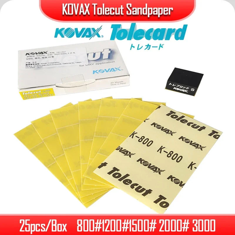 KOVAX Tolecut/กระดาษทรายญี่ปุ่น 1 ชิ้นใน 8 ชิ้นรถภาพวาดพื้นผิว Well Polishing Point บดบล็อกเพื่อขจัดจุดฝุ่น ราคา ถูกที่สุด ดีลบีเคเค