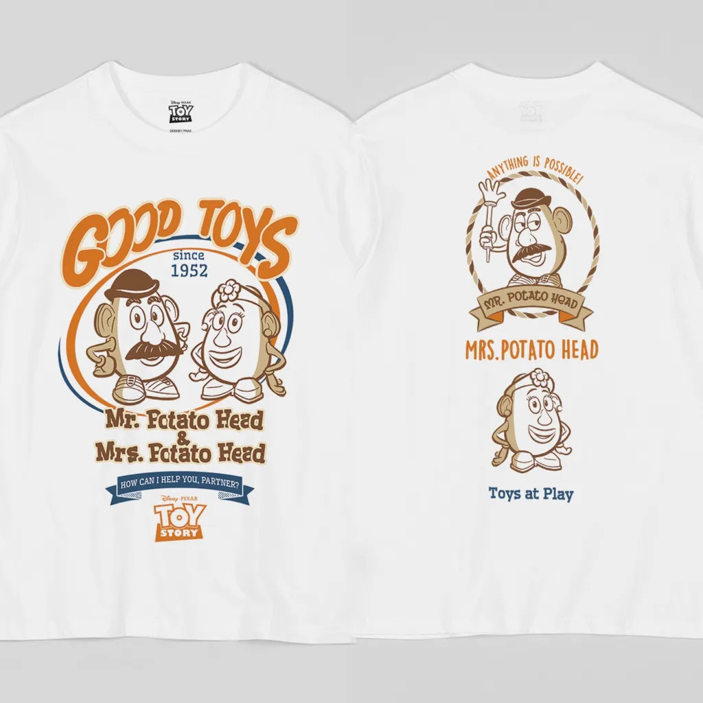 Toy Story Mr & Mrs Potato Head Graphic T-Shirt | เสื้อยืดผู้ใหญ่ลาย Mr. Potato Head คู่ Mrs. Potato 