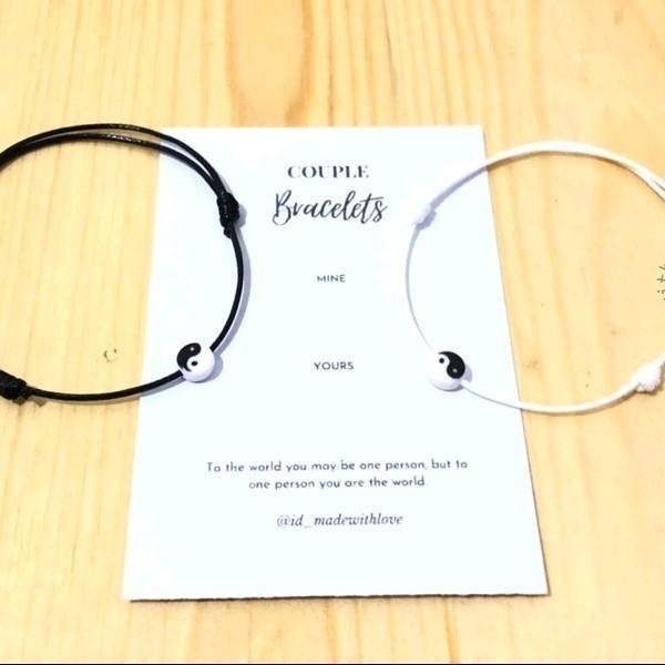 Yin Yang Motif Couple Bracelet//สร้อยข้อมือ//สร้อยข้อมือ Friendship //Shabbala Store