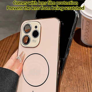 เคส OPPO Reno 15 5G Reno 16 15 Pro 5G เคส OPPO Reno 15 Pro Max 5G กันกระแทกแม่เหล็ก พร้อมฟิล์มป้องกันเลนส์กล้อง เคสโทรศัพท์หรูแบบด้านแข็ง สัมผัสฝ้า ป้องกันรอยนิ้วมือ