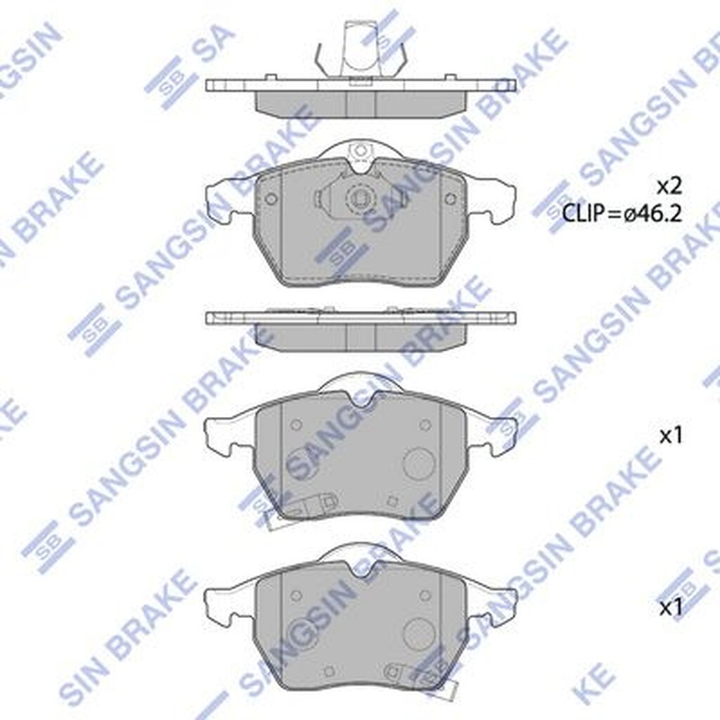ผ้าดิสเบรคหน้า CHEVROLET ZAFIRA T98 2001- ASTRA T98 1999- VECTRA J96 1995- SAAB 900 มีร่องสายไฟ HI-Q