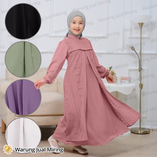 SALSA Girls Gamis 2-16 ปี Crinkle Airflow ชุด Abaya มุสลิม V…