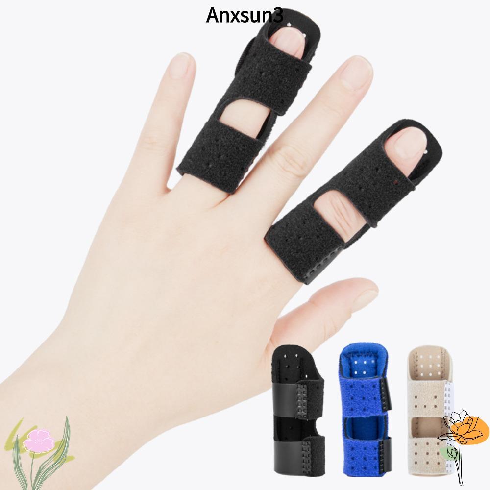 ANXSUN3 Finger Splint,SBR OK Cloth Aluminium Strip Black Blue Nude Grey Index Finger Support,คุณภาพสูงปรับที่หนีบผมตรงกีฬาความปลอดภัย