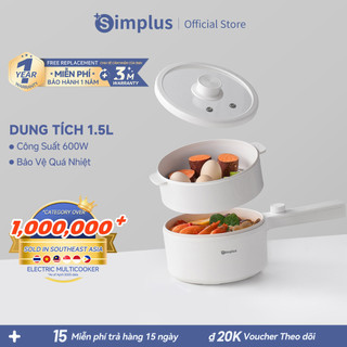 Simplus Nồi Lẩu Điện Đa Năng Dung tích 1.5L/2L DZGH002/009 - Bảo Hành 1 Năm 1 Đổi 1