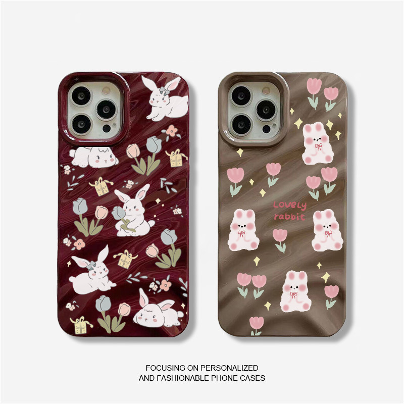 เข้ากันได้กับ iphone 17 Pro Max Tulip arah muda 12 13 14 11 Pro Max Casing xr xs Max 7 8 Plus Luxury
