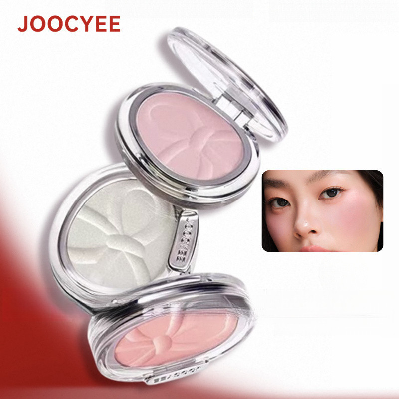 JOOYEE Blush Powder Highlight Matte Low Saturation Color Rendering Silky Flowing Blush แต่งหน้าบนใบห