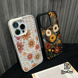 เคสดอกเดซี่โทรศัพท์ใสแม่เหล็ก เข้ากันได้กับ iPhone 17 16 15pro 14 13 12 11 ProMax และ 16 15 14PLUS วัสดุคุณภาพสูง หนา มี