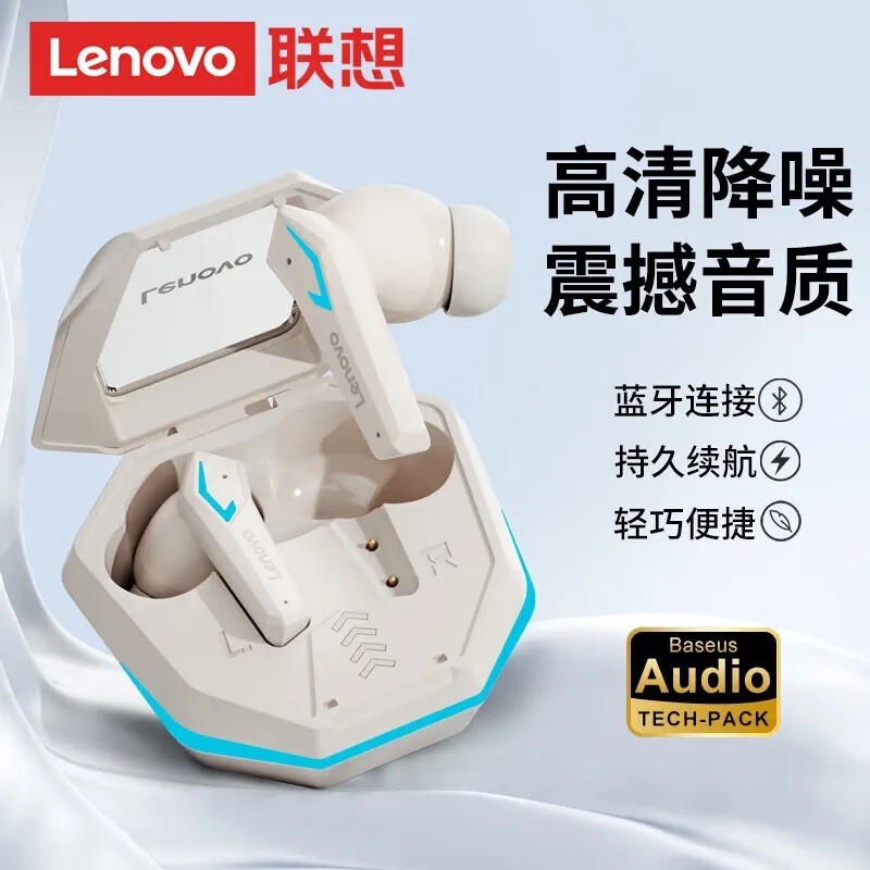 Lenovo Lenovo TG102 ชุดหูฟังบลูทูธอินเอียร์กีฬาตัดเสียงรบกวนอายุการใช้งานแบตเตอรี่ยาวนานไร้สาย