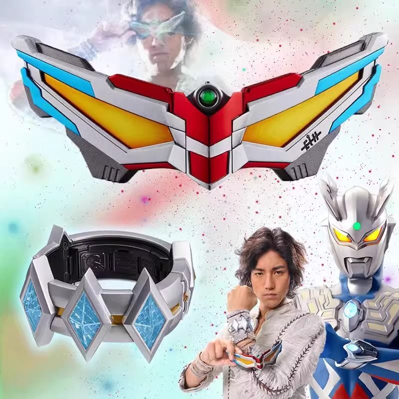 Ultraman Sairo อุปกรณ์แปลงร่างของเล่นสร้อยข้อมือหัว Dart Superman Summoner Sound Light Paragi Shield