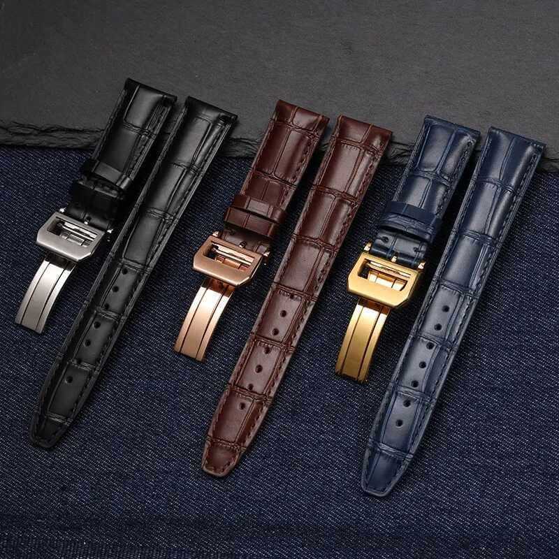 Adaptation iwc IWC Portofino Watch Strap Alligator Pattern Genuine Leather Folding Buckle20 22mm ASQ