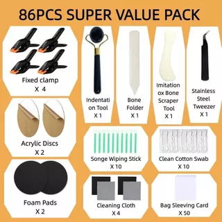 WILLUCK ชุดทำความสะอาดการ์ด 86 ชิ้น, เครื่องมือปรับแต่งและทำความสะอาด การ์ด ขนาดกะทัดรัดสำหรับผู้สะสม